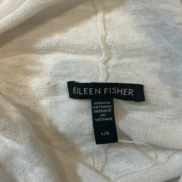 Eileen Fisher White Washable Linen Blend Shirt L NWOT - Picture 5 of 6